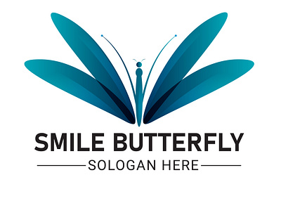 SMILE BUTTERFLY PROFESSIONAL LOGO DESIGN animation branding business company logo corporate design graphic design logo marketing motion graphics presentation