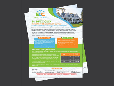 2-1 buy down mortgage flyer design