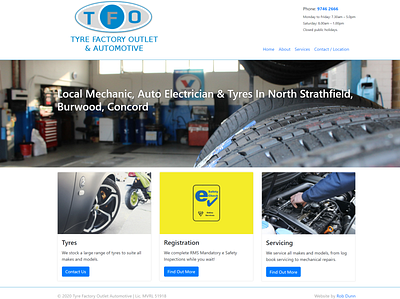 Tyre Factory & Automotive branding clean modern response website design