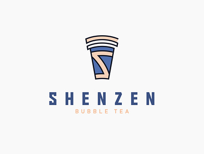 shenzen bubble tea resturant logo coffee cup graphic design graphicdesign logo logo design logos logotype resturant tea