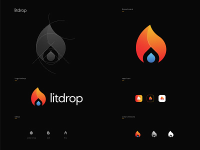 Litdrop art brand brand identity branding branding design business logo company design drop fire graphicdesign lit logo logo design logo inspiration logo maker logo presentation logotype vector water