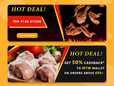 Website Food offer Banner. ads ads banner banner banner ads branding design graphic design website