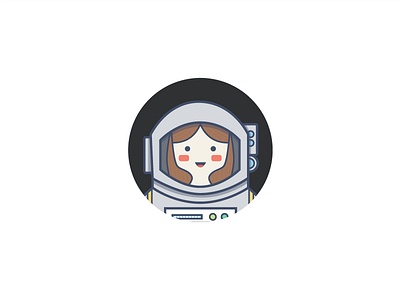 Space Cadet Avatar astronaut avatar girl illustration person self portrait space space cadet