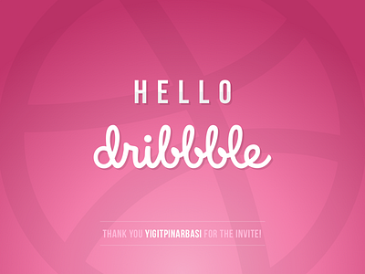 Hello Dribbble! dribbble gradient hello