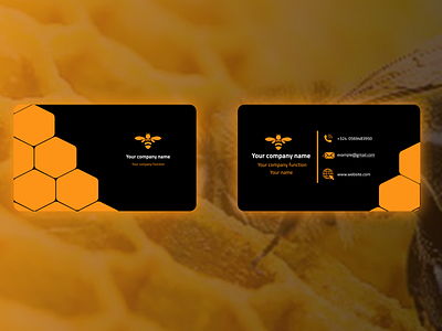 Business card: for honey manufacturing company brand brand identity branding bussines card design figma identity logo tamplate typography