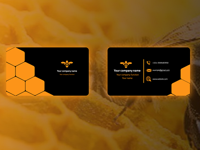 Business card: for honey manufacturing company