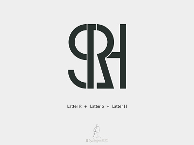 Letter RSH art branding design graphic design illustration illustrator logo type typography vector