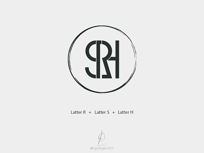 Letter RSH art branding design graphic design illustration illustrator logo type typography vector