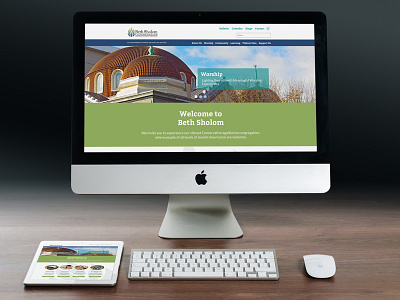 Calming, Soothing palette and design for Beth Sholom Community css design drupal indesign pantone greenery php
