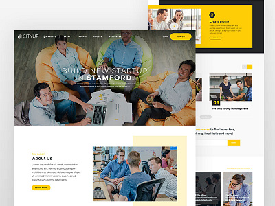 City Up Landing ui design uiux web design