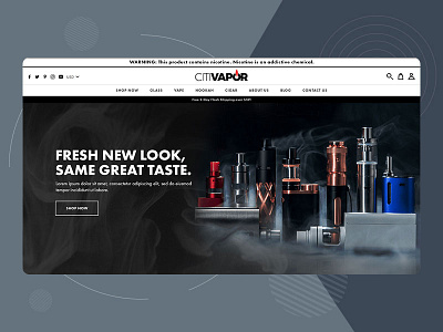 Citi Vapor ui design uiux website design