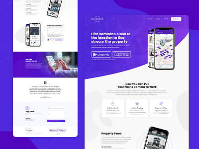 Mobile App Landing landing page design ui ux ui design website website concept