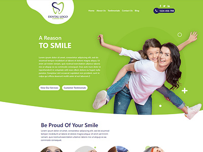 Dental index page branding graphic design ui