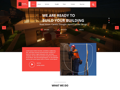 Constraction landing page apartment architecture building construction flat home homepage design hotel house landingpage realestate rent ui ui website template ux web website