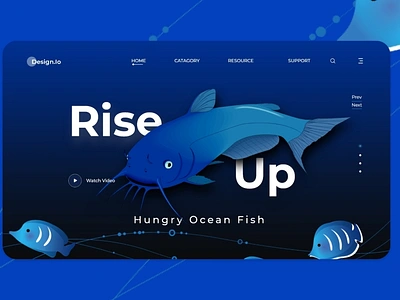 fish design templete acumin design fighting fish fish gold fish header hero homepage hungry fish minimal online shop ui ui website template ux web website