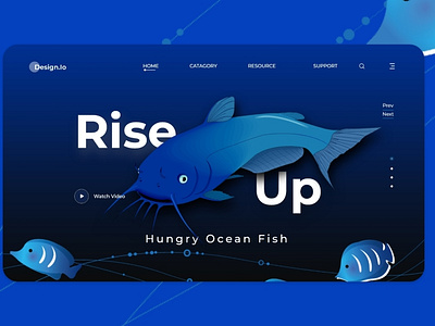 fish design templete acumin design fighting fish fish gold fish header hero homepage hungry fish minimal online shop ui ui website template ux web website