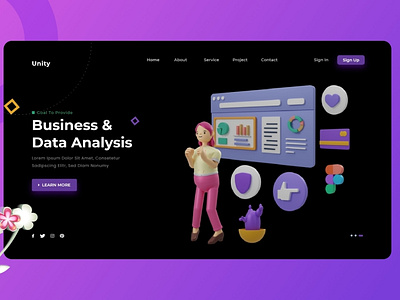 Data analysis landing page