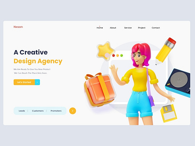 Creative design agency 3d creative agency design design agency digital marketing agency digital marketing website landing page ligh color minimal one page website ui design ui website template web website website 2021