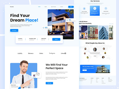 Real estate landing page apartment app design home home page house minimal product product design property prroprertise real estate rent ui ux web web design website