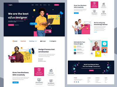 Creative design agency 2021 trend best designer creative creative agency design dribbble dribbble best shot home page inspiretion landing page minimal top designer ui ui website template ux web web design website website concept