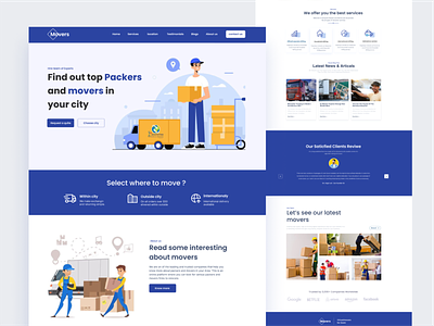 Packers and movers landing page