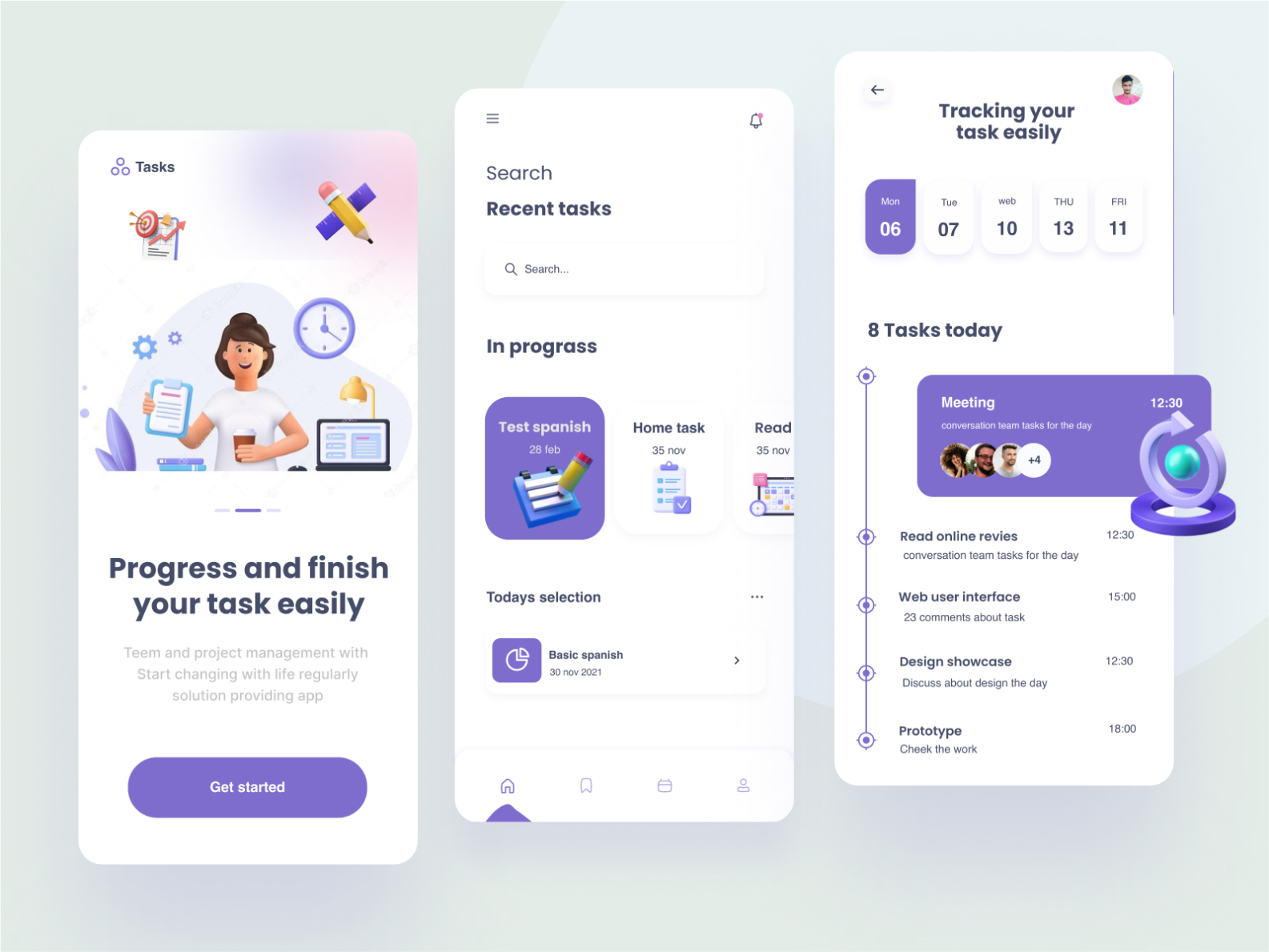 Task management app by Ayesha Siddika on Dribbble