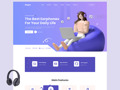 Headphone landing page