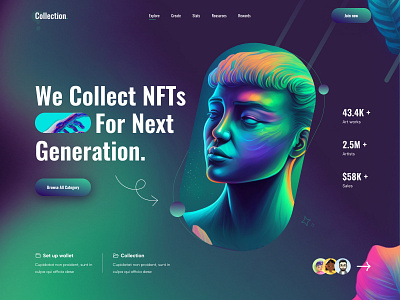 NFT Marketplace Landing Page Website