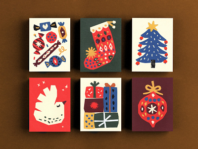 Christmas postcards – 2020 bird blue christmas christmas card colorful editorial illustration events handmade illustration sweets vector