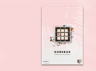 Curebox branding design flat logo minimal