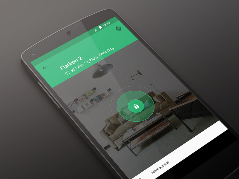 Breather for Android breather check in green android ui concept