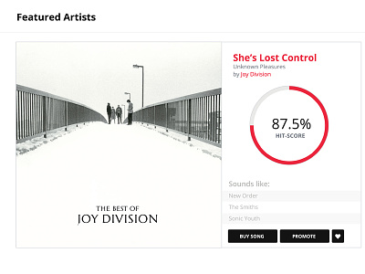 Widget album artist coral dial hit joy divison like music percent progress red round score white