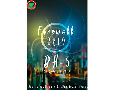 farewell poster adobe photoshop design flat illustration logo logodesign minimal party theme poster poster design typography unsplash