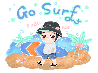 Go surf illustration