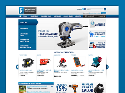 Ferrepat Dribble e commerce hardware store ui website