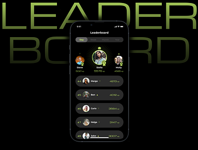 Day 019 - leaderboard app daily dailyui design leaderboard ui ux