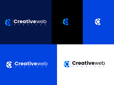 creative web services logo logo