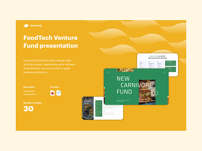 Foodtech fund presentation case study colorful food foodtech fund fundraising investment keynote pitch deck pitch deck design ppt presentation layout venture fund presentation