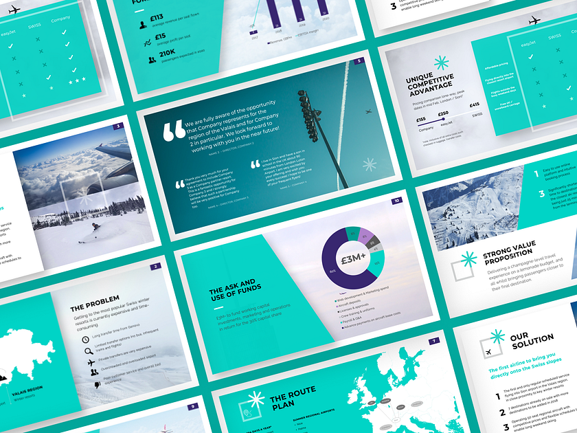 Airline Investor deck by Wave Up on Dribbble