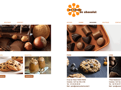 Design for a website chocolat photoshop webdesign