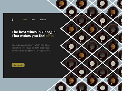 Georgian wine brand , Home page UI