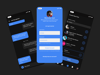 Mobile Application design login ui ux