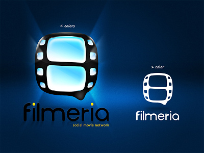 Filmeria Logo identity logo logotype typography