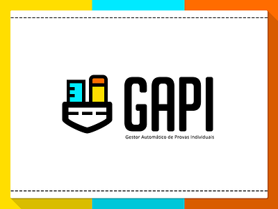 GAPI Logo branding education flat guide identity logo