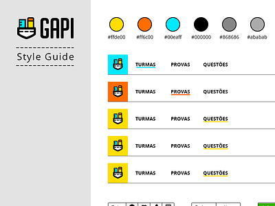 Gapi Style Guide application education guide style ui ux