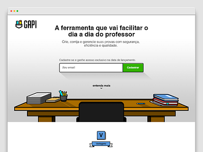 GAPI Landing Page coming soon education flat homepage landing page