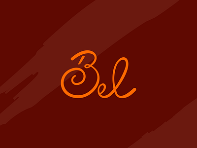 Bel Logo brand chocolate handwriting logo pastry typography