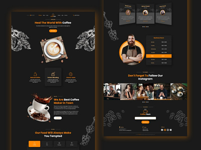 Divi Coffee Shop Layout design divi elegant themes template web website wordpress