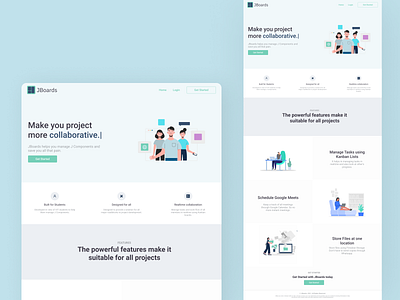 JBoards - Online Project Management Tool branding design landing page project management ui web design