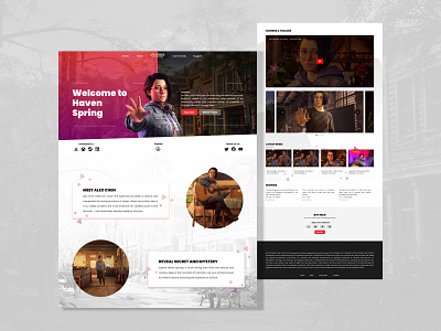 Life is Strange - Landing Page branding character design game landingpage singlepage ui uiux websitedesign